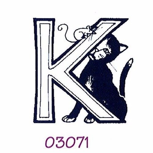 K tampon alphabet décors de chat marque aladine 