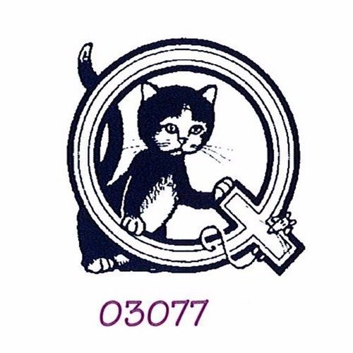 Q tampon alphabet décors de chat marque aladine 