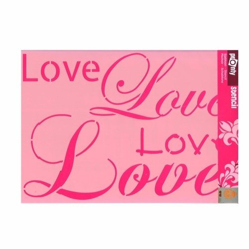 Pochoir - love - love - love - format a4 - lavable 