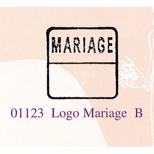 Tampon en bois - logo mariage - marque aladine 