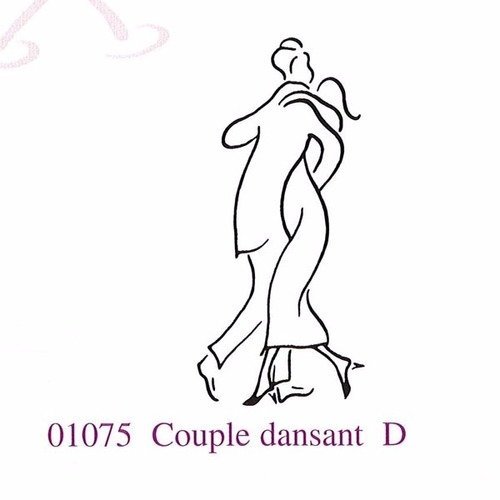 Tampon en bois - couple dansant - marque aladine 