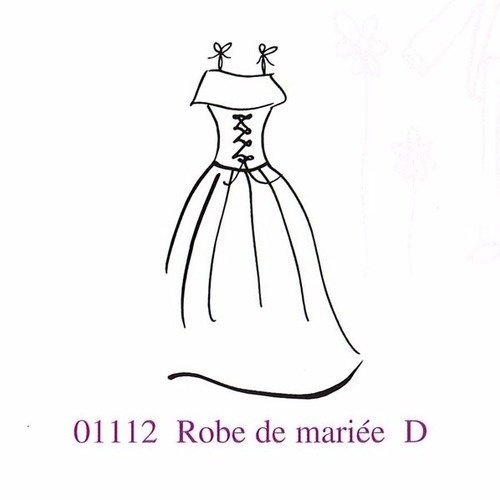 Tampon en bois - robe de mariée - marque aladine 