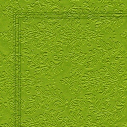 Lot 12 serviettes - relief - couleur verte 