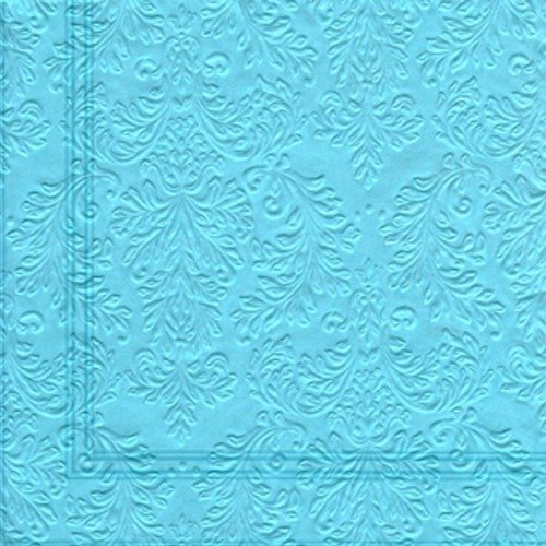 Lot 12 serviettes - relief - couleur bleue 