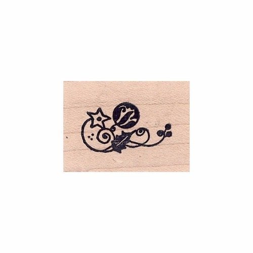 Tampon en bois - arabesque de noël - marque aladine 