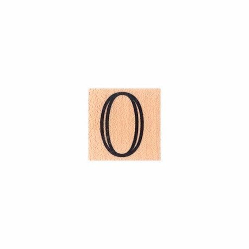 Tampon en bois - chiffre 0 ou lettre o - marque aladine 