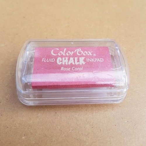 Mini color box encreur chalk - rose coral - aladine 