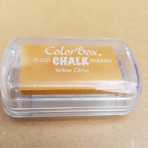 Mini color box encreur chalk - yellow citrus - aladine 