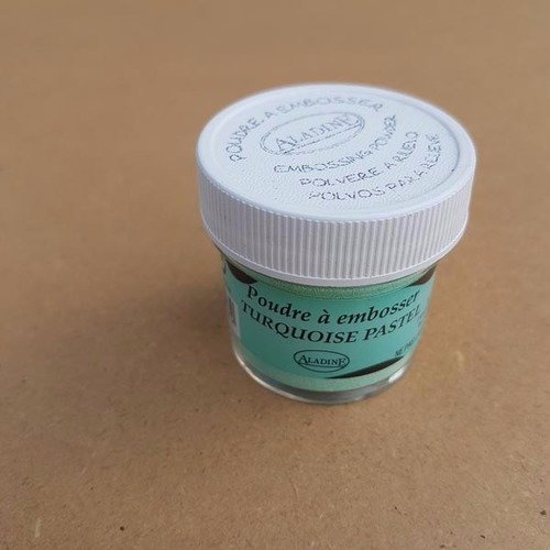 Poudre à embosser - turquoise pastel - 30ml - aladine 