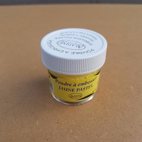Poudre à embosser - jaune pastel - 30ml - aladine 