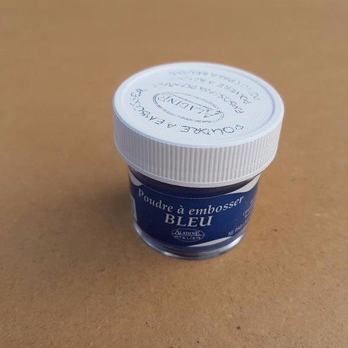 Poudre à embosser - bleu - 30ml - aladine 
