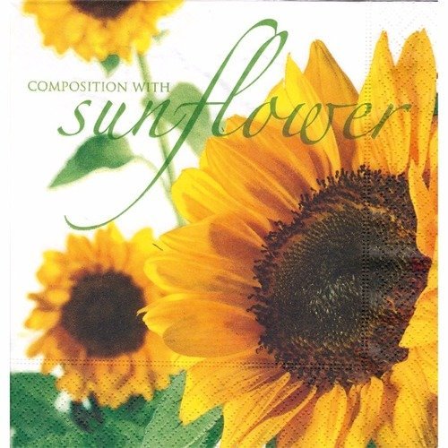 Lot 20 serviettes - tournesol - vive l'été sunflower 