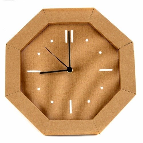 Horloge carton 8 angles+mouvement 29x29cm à décorer