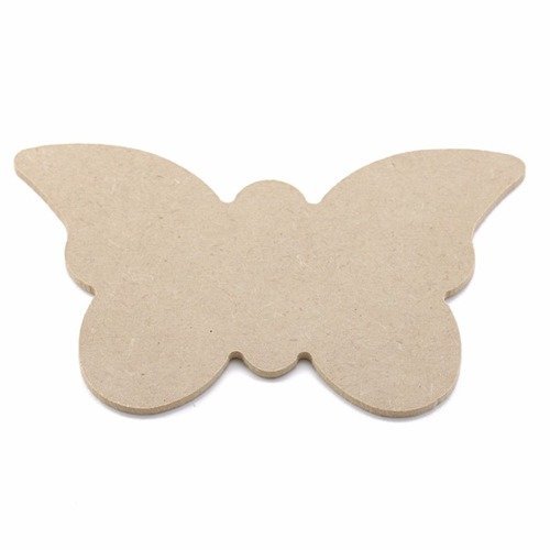 6 papillons mdf - 14x8.5x0.3cm