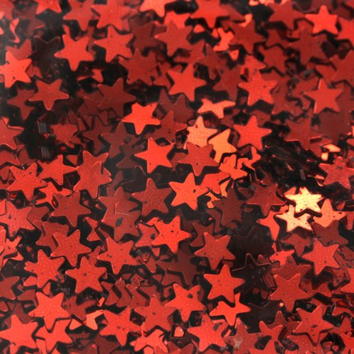 Sachet 28grs confetti etoiles 5mm rouge