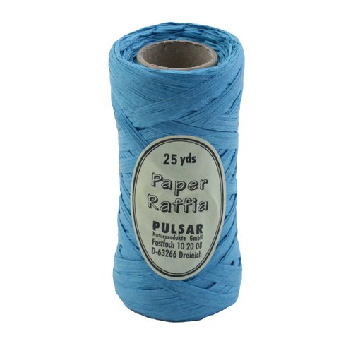 Bobine de +- 23m papier raphia turquoise