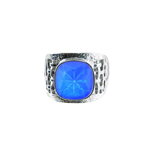 Bague avec pierre 4470 12mm argent / crystal electric blue
