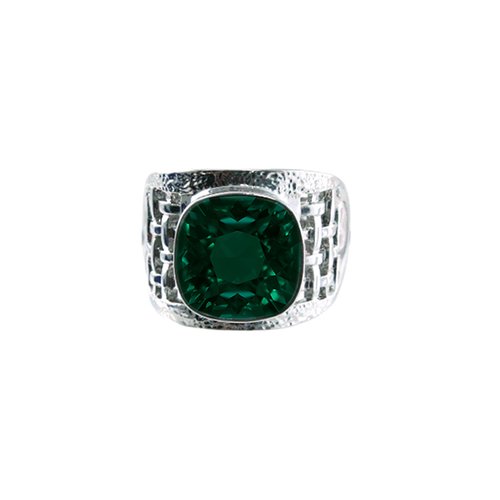 Bague avec pierre 4470 12mm argent / crystal emerald