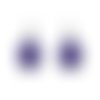 Boucles d'oreille avec pierre 4120 swarovski  18x13mm argent / purple velvet