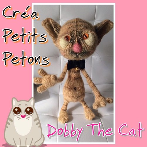 Chat en crochet, jouet de collection