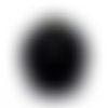 Lot de 50 perles en bois peint noir de 8mm (trou de 1.5mm)