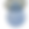 Pendentif ou forme de goutte filigranée bleue