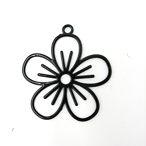 Estampes fleur noire de 20 mm