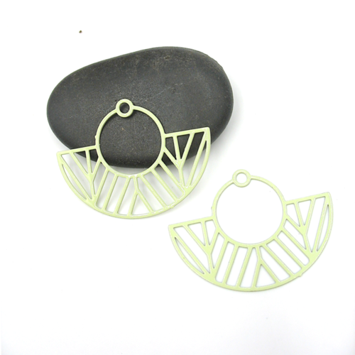 Estampes demi cercle jaune