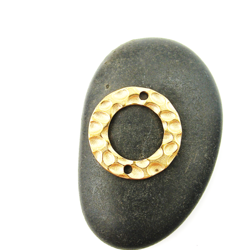Connecteur rond en acier inoxydable doré 15 mm