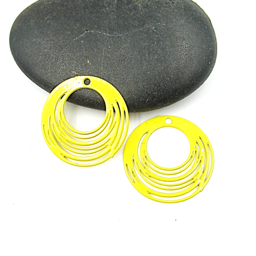 Estampes rondes jaunes 15 mm