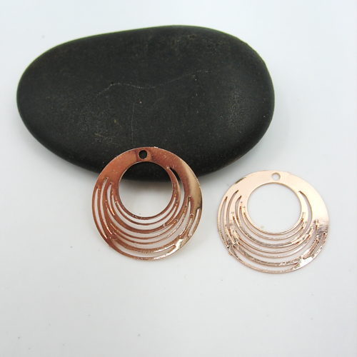 Estampes rondes or rose 15 mm