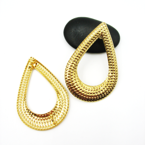 Grands supports de boucles d'oreilles  dorées acier inoxydable