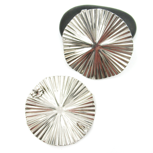 Boucles d'oreilles rondes 32 mm acier inoxydable