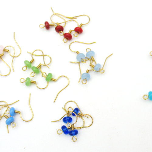Helene 14 supports crochets de boucles d'oreilles en acier inoxydable et rondelles