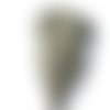 Pendentif, breloque feuille argentée 67 mm 