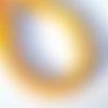 6 perles rondelles à facettes en verre opaque jaune safran 6x8mm