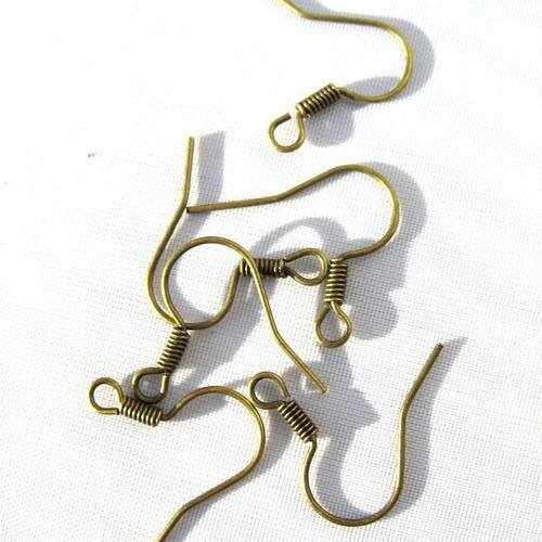 6 supports crochets boucles d'oreilles bronze 15 mm 