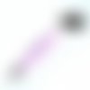 Stylo à bille personnalisable avec des perles  couleur lilas