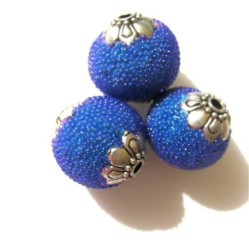 Perle indonésienne bleue microbille