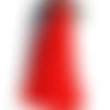 Grand pompon rouge en nylon de 7,4 cm