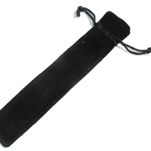 Pochette velours noir pour stylo  17 cm