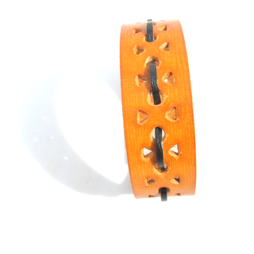 Bracelet en cuir tressé 9 brins fermoir magnétique de 2.3 cm
