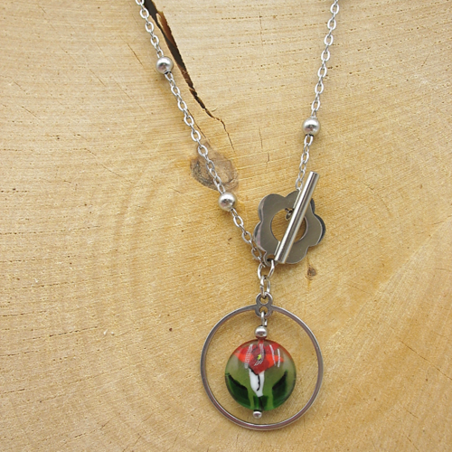 Boucles d'oreilles nacre et acier inoxydable