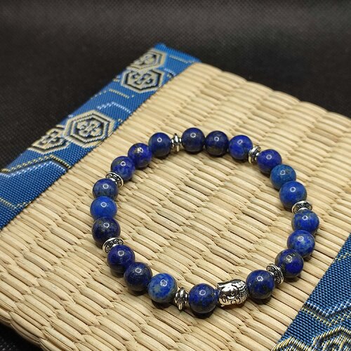 Bracelet en lapis lazuli d' afghanistan bouddha