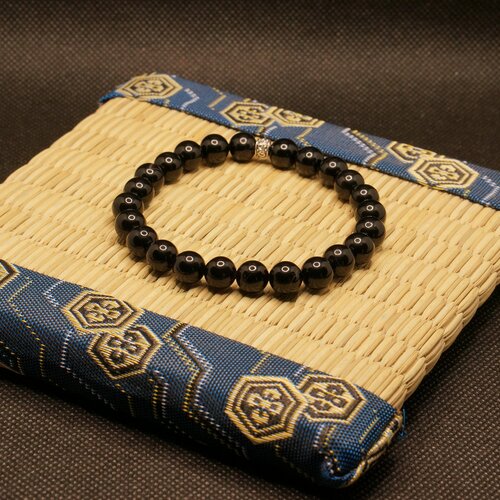 Bracelet en agate onyx noire perles naturelles , bracelet confiance en soi, pierres semi précieuses véritables