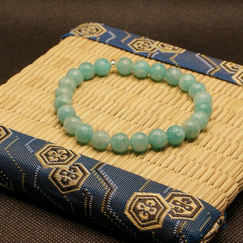 Bracelet amazonite du brésil qualité aaa en perles naturelles , pierres semi précieuses véritables, bracelet contre la dépression
