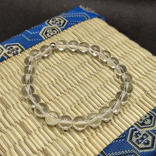 Bracelet en quartz blanc, bracelet cristal de roche qualité aaaaa