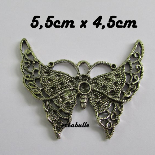 Breloque papillon géant pendentif charm pour  bijou porte clé fimo sac  