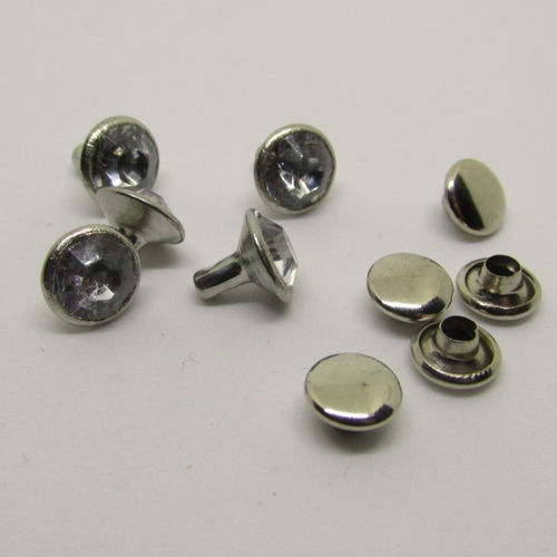 5 rivet style diamant rivets pour customisation goujon bouton clou