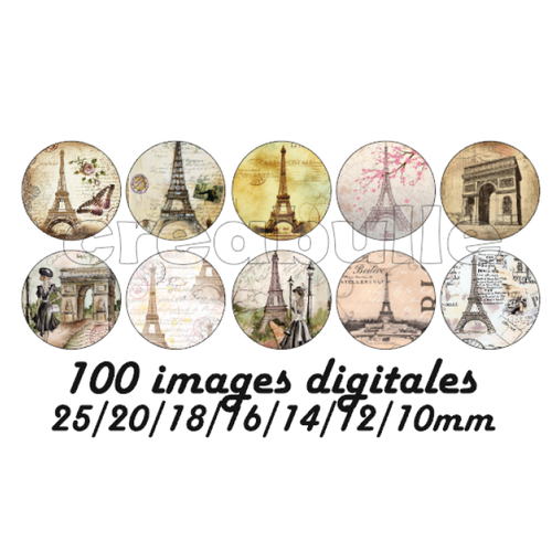 100 images digital numérique toutes taille paris tour eiffel vintage pour scrap, bijou ou même couture sur flex imprimable